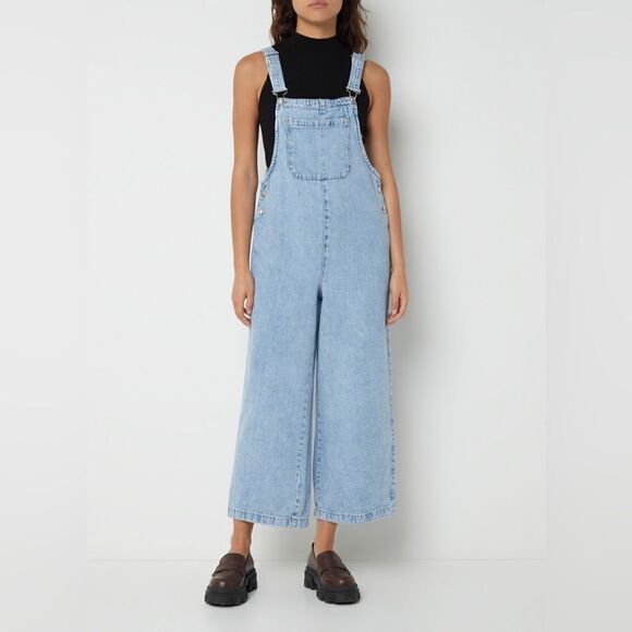 Mango Culotte Jumpsuit Romper Dungarees - Picture 7 of 8